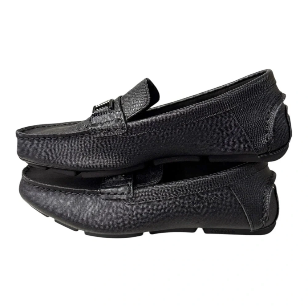 Calvin Klein Men’s Black Loafers Size 10.5 Slip-On Driving Shoes
